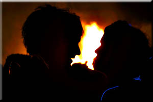 Couple Kissing Burn